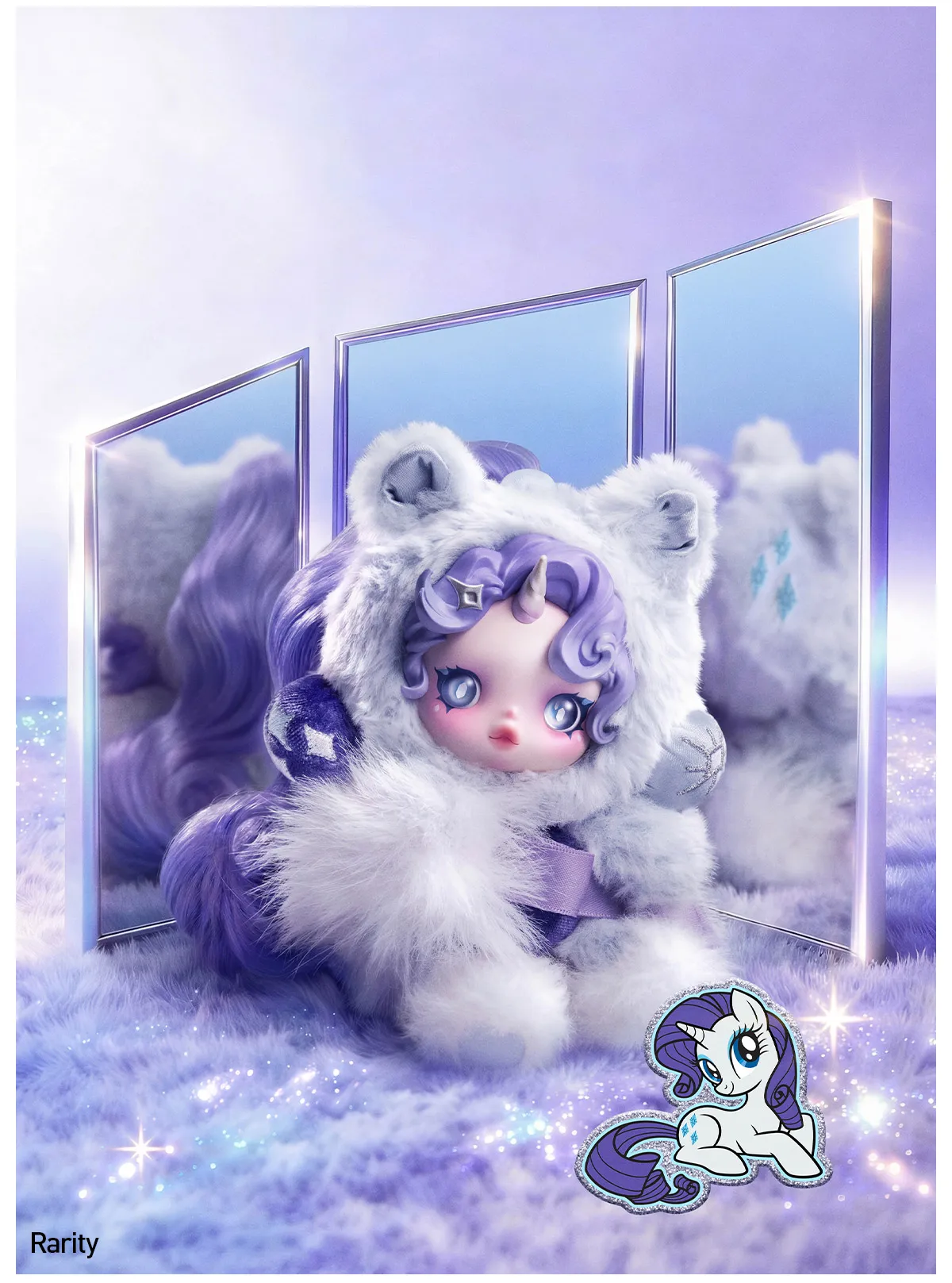 Skullpanda SKULLPANDA × My Little Pony Series Plush Doll Pendant